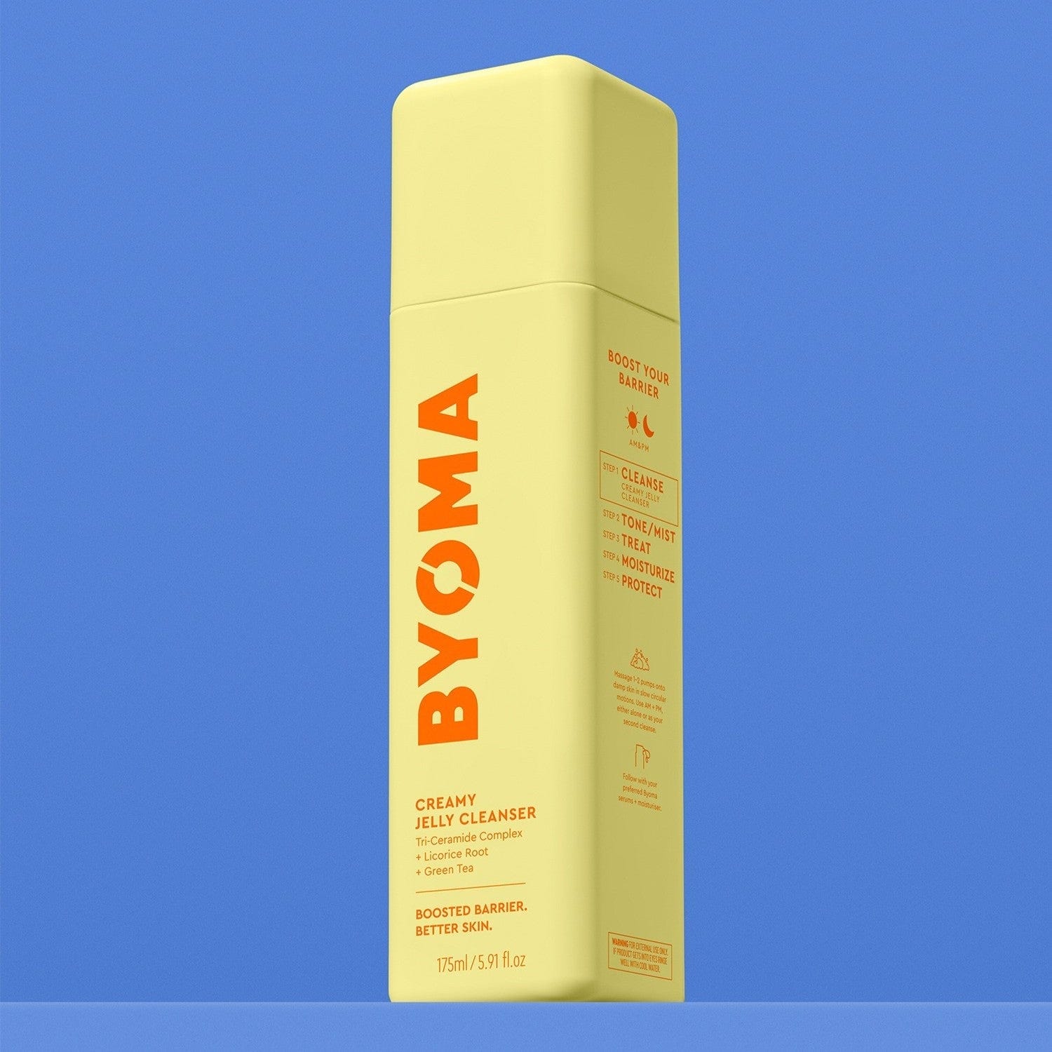 A bottle of BYOMA Creamy Jelly Cleanser.