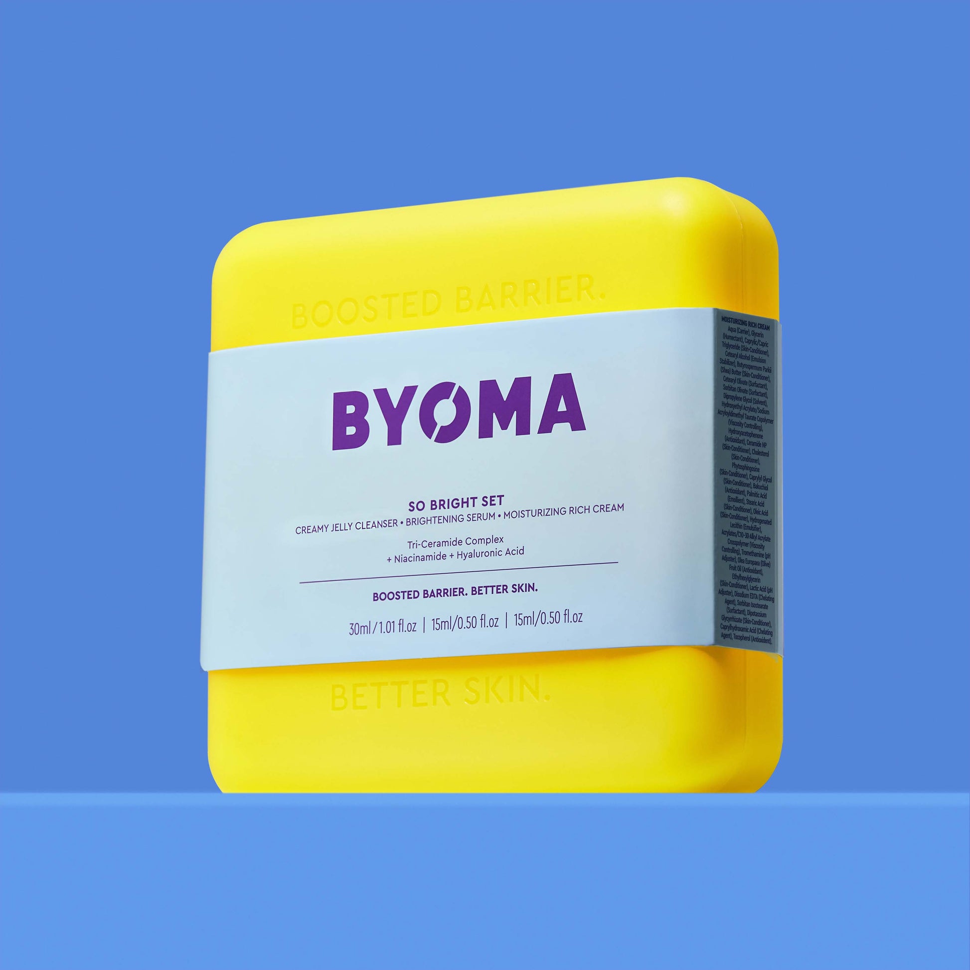 BYOMA So Bright Set in a yellow case.