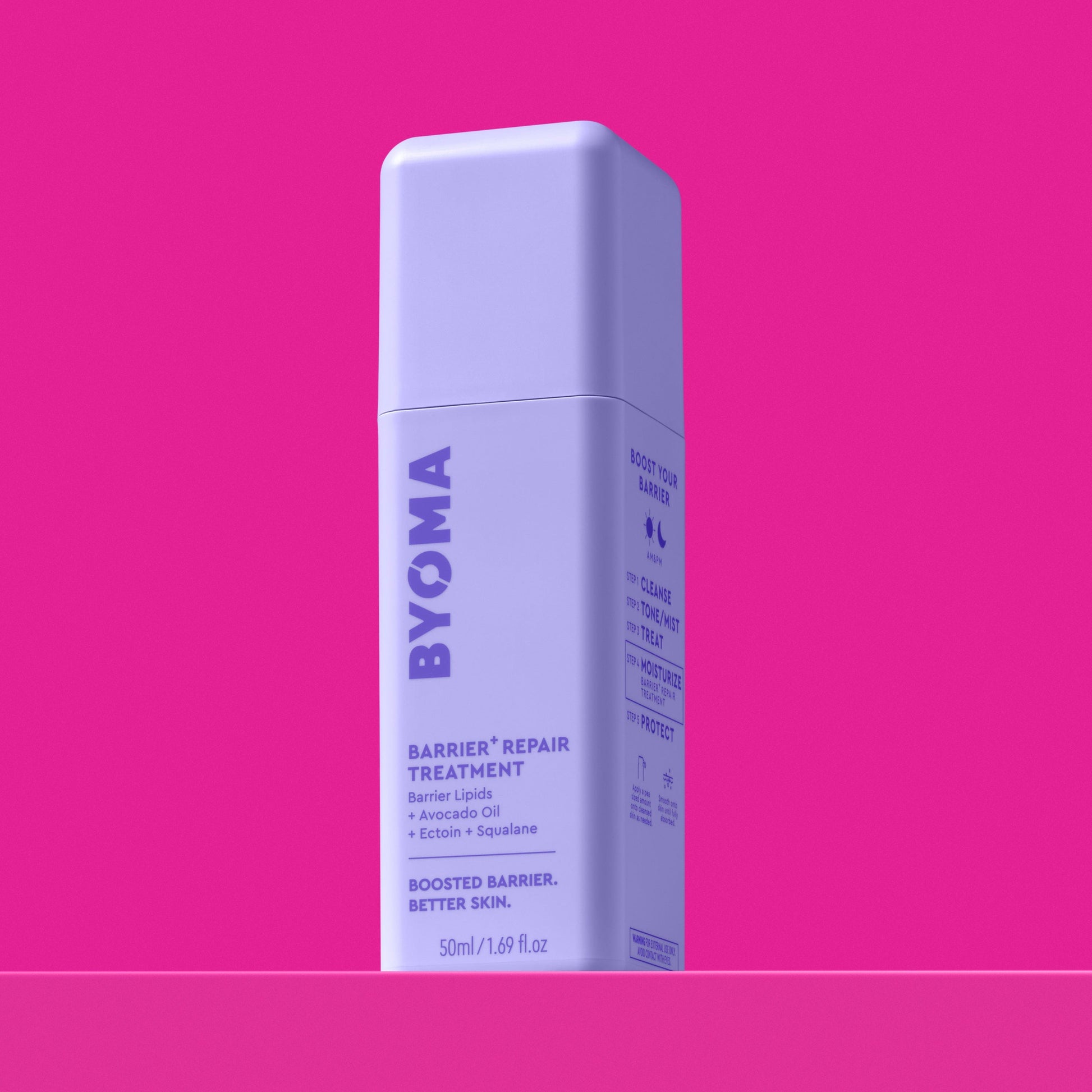 A bottle of BYOMA Barrier Repair Treatment.