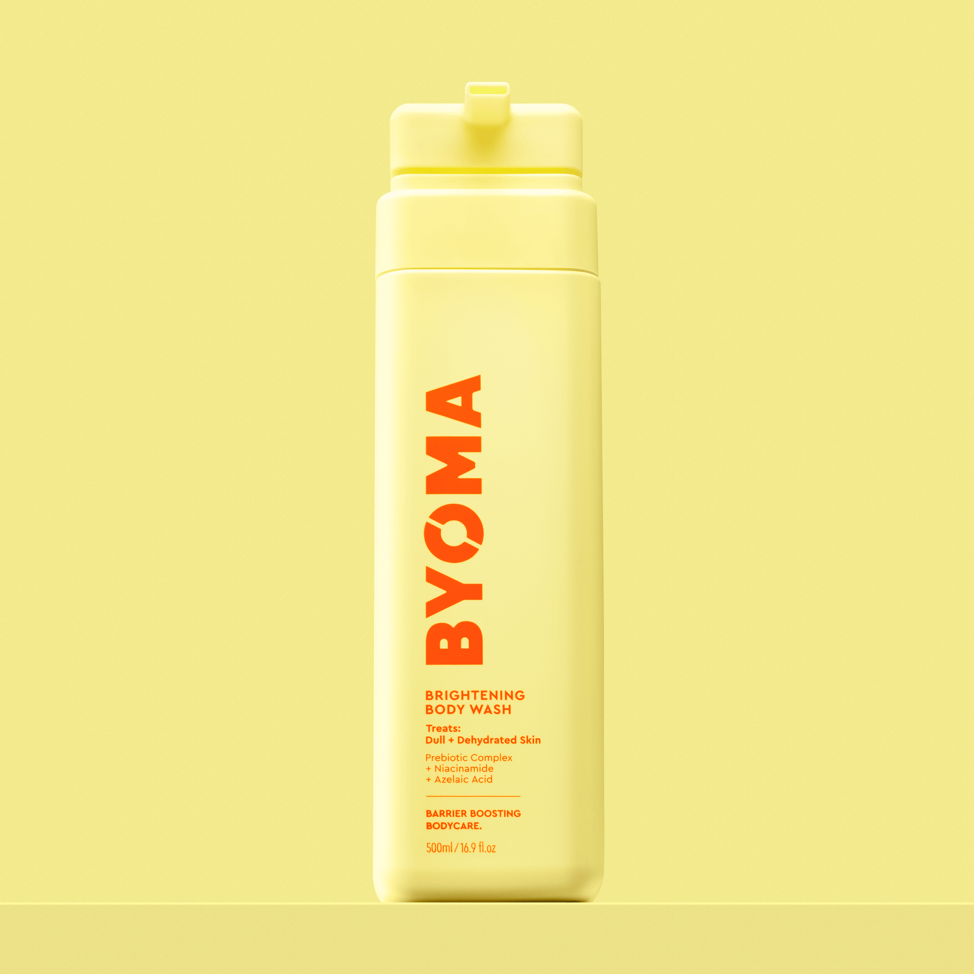 A bottle of Byoma Brightening Body Wash.
