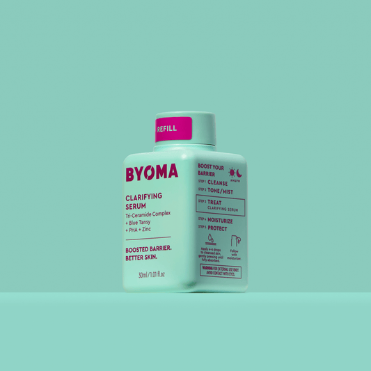 BYOMA Clarifying Serum refill bottle.