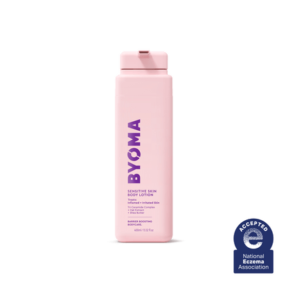 BYOMA SENSITIVE SKIN BODY LOTION against a white background.