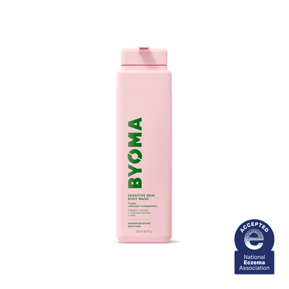 BYOMA SENSITIVE SKIN BODY WASH against a transparent background.