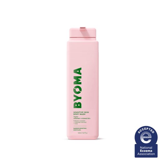BYOMA SENSITIVE SKIN BODY WASH against a transparent background.