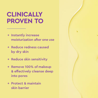 Product advertisement with text on a yellow background