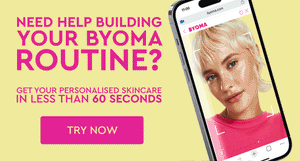 GIF banner with phone image of model 