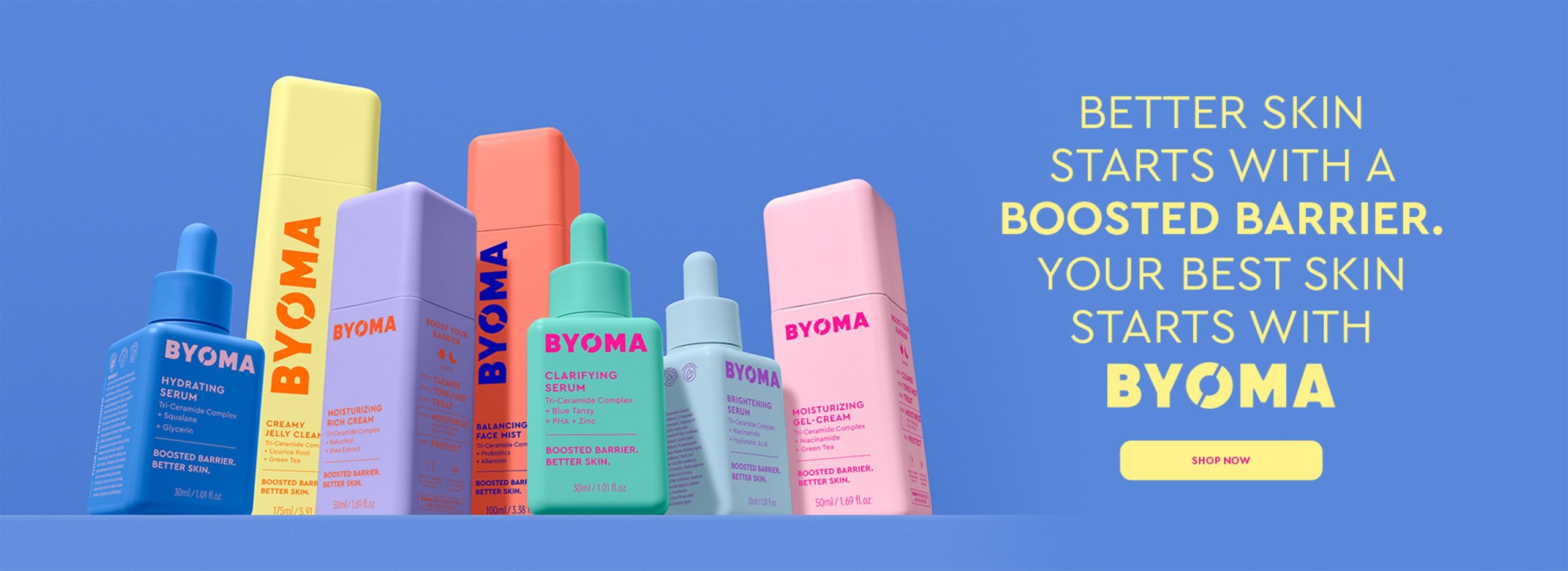 BYOMA Skin Barrier Boosting Skincare Products  BYOMA